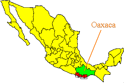 Karte Oaxaca